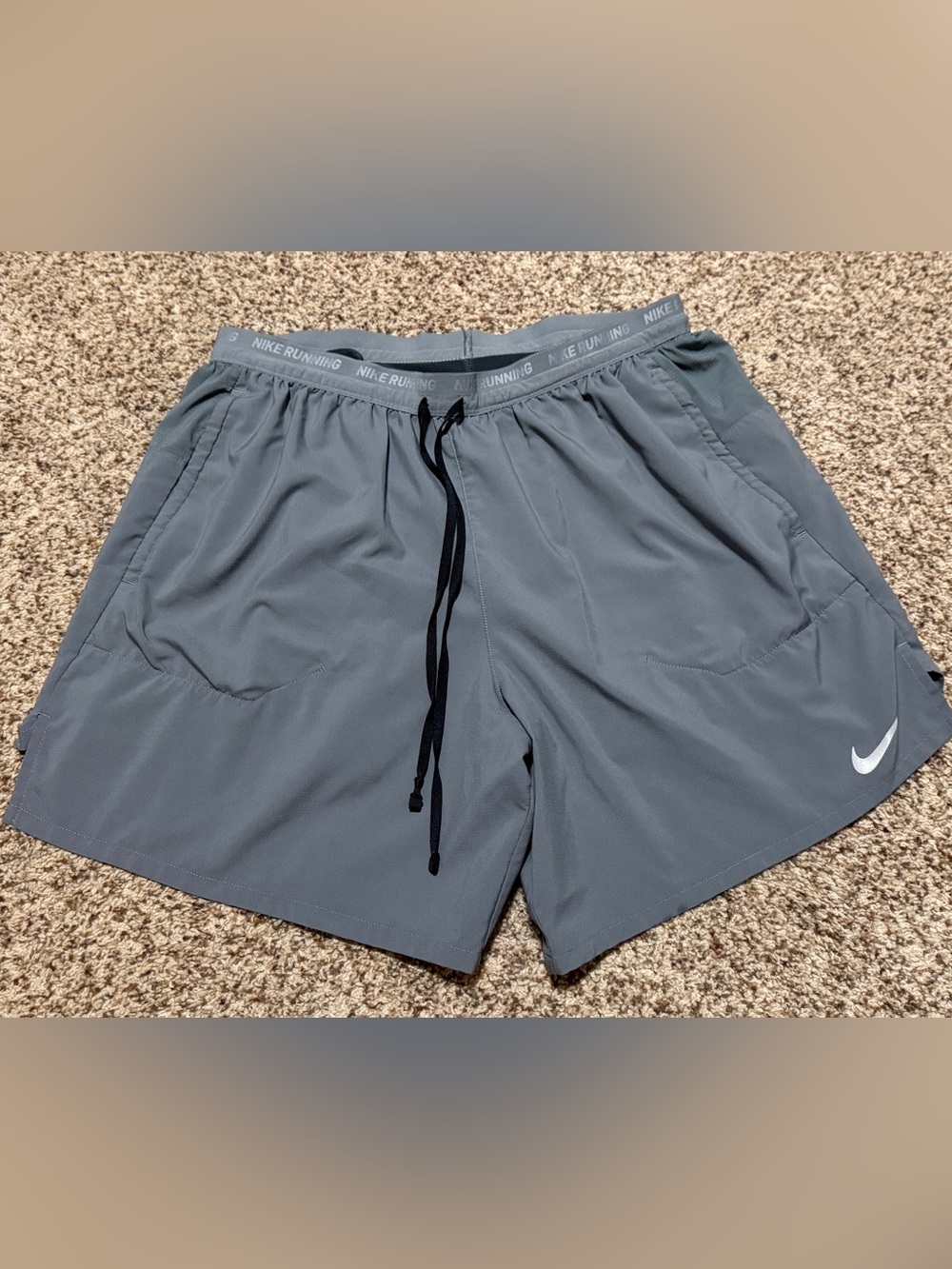 Nike Men's Stride Dri-FIT 7" 2-in-1 Running Shorts Gray XL DM4759-084